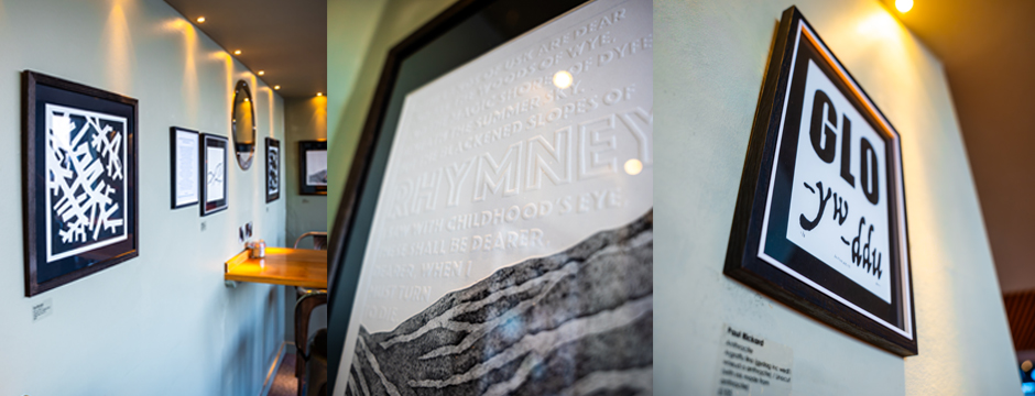 Photos of the Coal Exhibition at the cafe in the Galeri